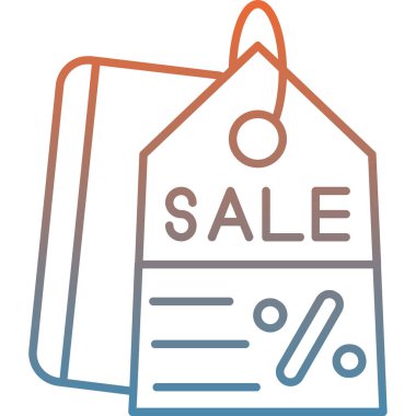 İndirim. Web simgesi basit illüstrasyon