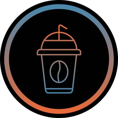 Modern b 'nin vektör illüstrasyonu kahve ikonundan yoksun