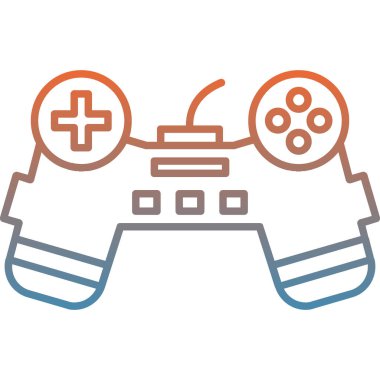 oyun konsolu simgesi, basit vektör illüstrasyonu