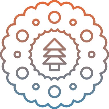 Noel ağacı simgesi vektör illüstrasyonuName