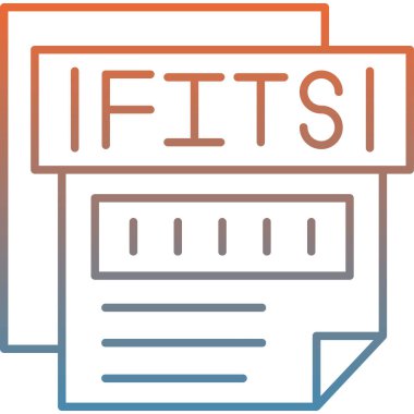 Dosya biçim simgesinin vektör illüstrasyonu