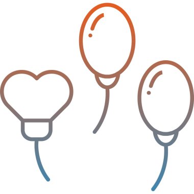 Balonlar. Web simgesi basit illüstrasyon