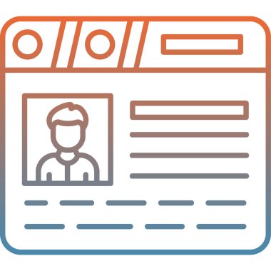 Kimlik kartı. Basit resimleme