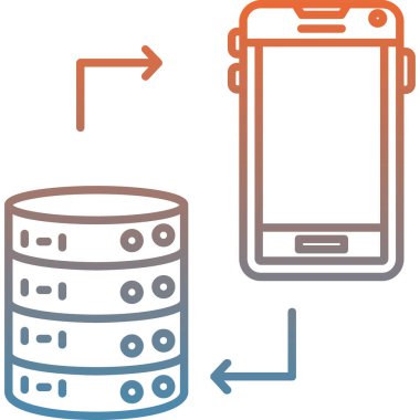 veritabanı sunucu simgesi - taslak biçimi