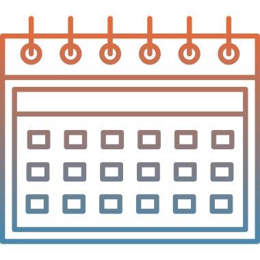 olay takvimi simgesi. Web tasarımı için olay takvimi vektör simgesinin basit çizimi