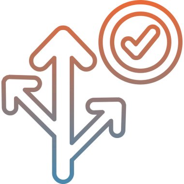 ok simgesinin vektör illüstrasyonu