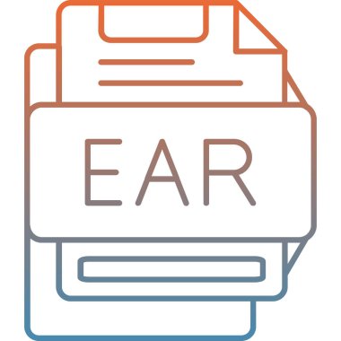 Kulak. Web simgesi basit illüstrasyon