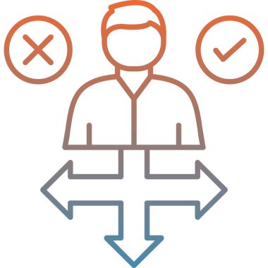 Karar. Web simgesi basit illüstrasyon