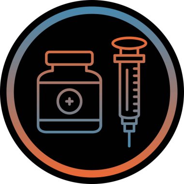 Şırınga ikonu vektör çizimi