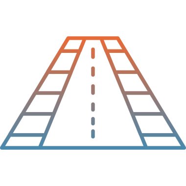 yol simgesi vektör illüstrasyonu