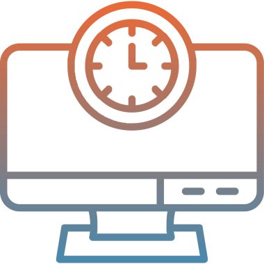 zaman yönetimi simgesi, vektör illüstrasyonu basit tasarım