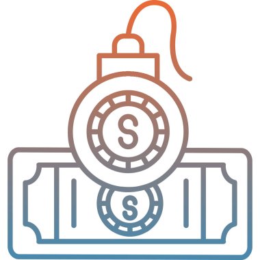 Para için. Web simgesi basit illüstrasyon