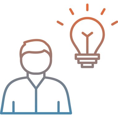 yaratıcı fikir simgesi, vektör illüstrasyonu