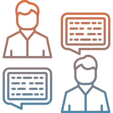 iş simge seti, düz tasarım