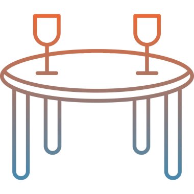 Masa simgesi. özet çizimi