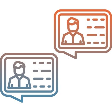 Sohbet ve iletişim ikonu vektör illüstrasyon tasarımı