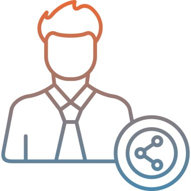 İş adamı ikonu. vektör illüstrasyonu