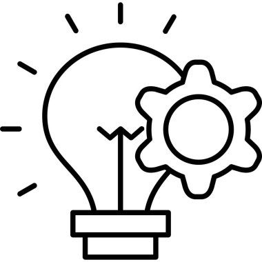 Ampul. Web simgesi basit illüstrasyon