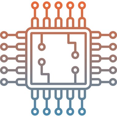 devre kartı simgesi vektör illüstrasyonu