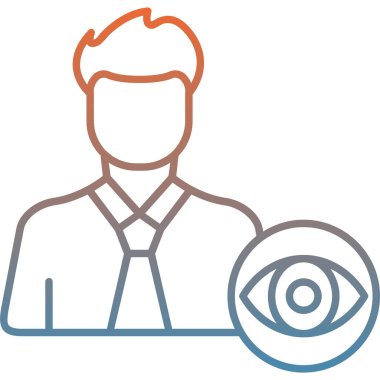 Göz. Web simgesi basit illüstrasyon