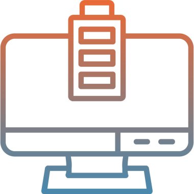 Bilgisayar. Web simgesi basit illüstrasyon