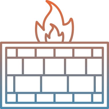 Yangın. Web simgesi basit illüstrasyon