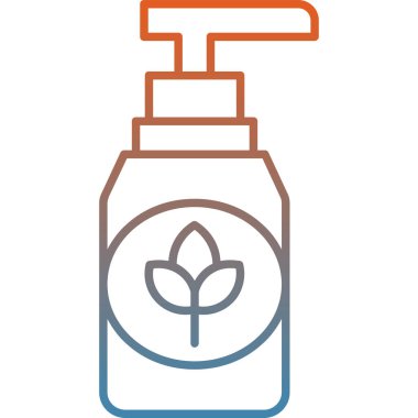 Bir şampuan şişesinin vektör simgesi