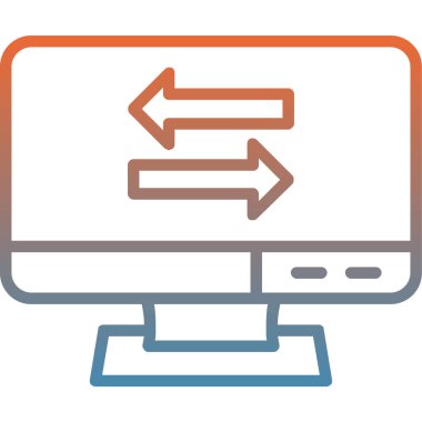 bilgisayar ekranı vektör simgesi