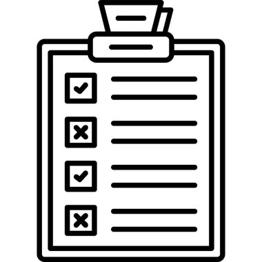 Kontrol listesi. Web simgesi basit tasarım