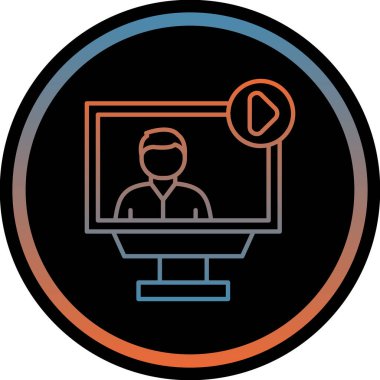 Bilgisayar. Web simgesi basit illüstrasyon