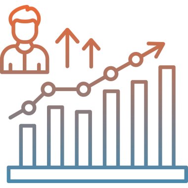 özet biçiminde büyüme grafiği simgesi
