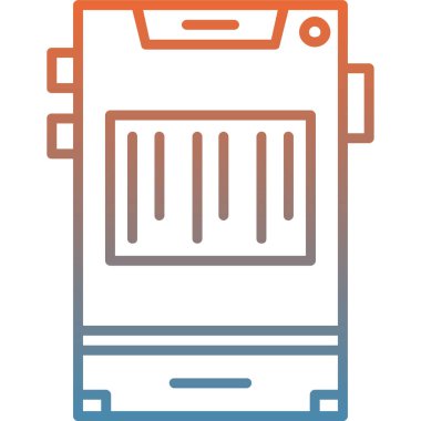 Bir smartphone simge vektör çizim