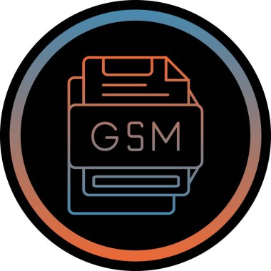 Dosya biçim simgesinin vektör illüstrasyonu