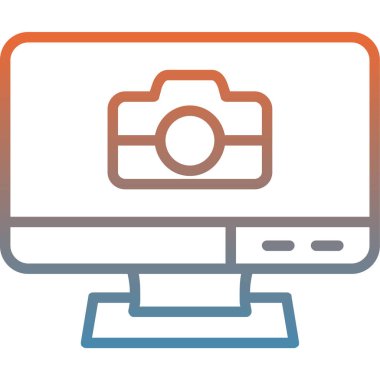 Kamera. Web simgesi basit illüstrasyon