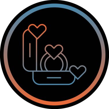 Aşk simgesinin vektör illüstrasyonu