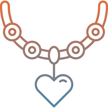 Taslak biçiminde kolye ikonu