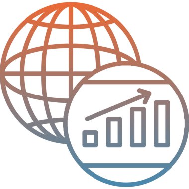 küresel pazar simgesi vektör illüstrasyonu