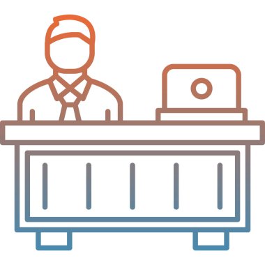 Masa. Web simgesi basit illüstrasyon