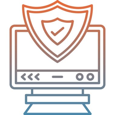 Bilgisayar. Web simgesi basit illüstrasyon