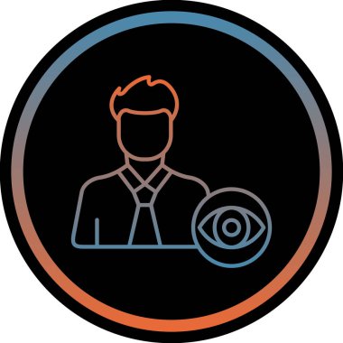 Göz simgesinin vektör illüstrasyonu