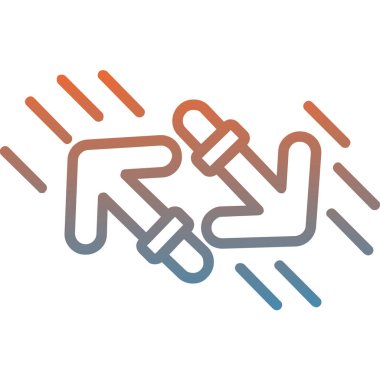 Kalbinde iki ok olan insan eli ikonu konsepti.