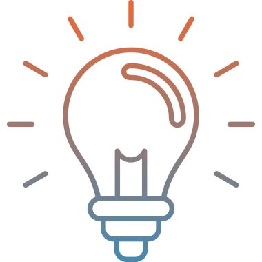 Ampul. Web simgesi basit illüstrasyon