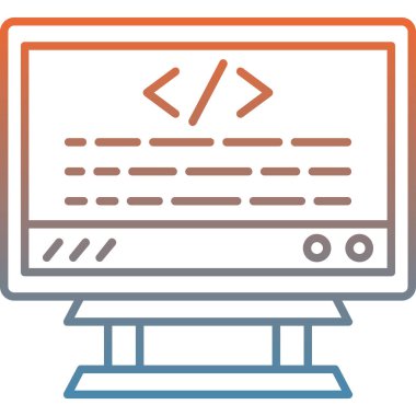 Kodlama geliştirme programlama simgesi - taslak biçimi