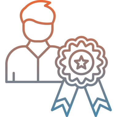 Rozet. Web simgesi basit illüstrasyon