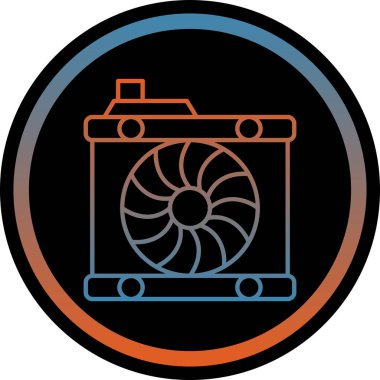 Moda tarzı izole edilmiş arka planda fan simgesi