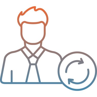 İş adamı ikonu. vektör illüstrasyonu