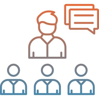 iş insanları simgesi vektör illüstrasyonu