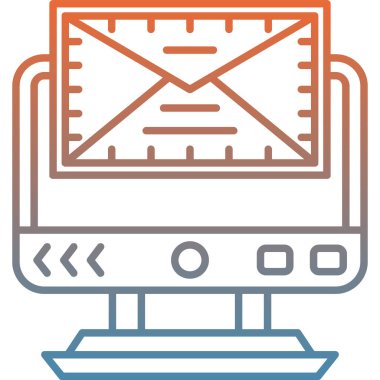 Mektup. Web simgesi basit illüstrasyon