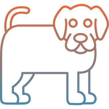 köpek modern simgesi, vektör illüstrasyonu