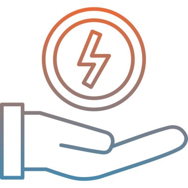 Elinde yıldırım tutan bir adamın vektör çizimi